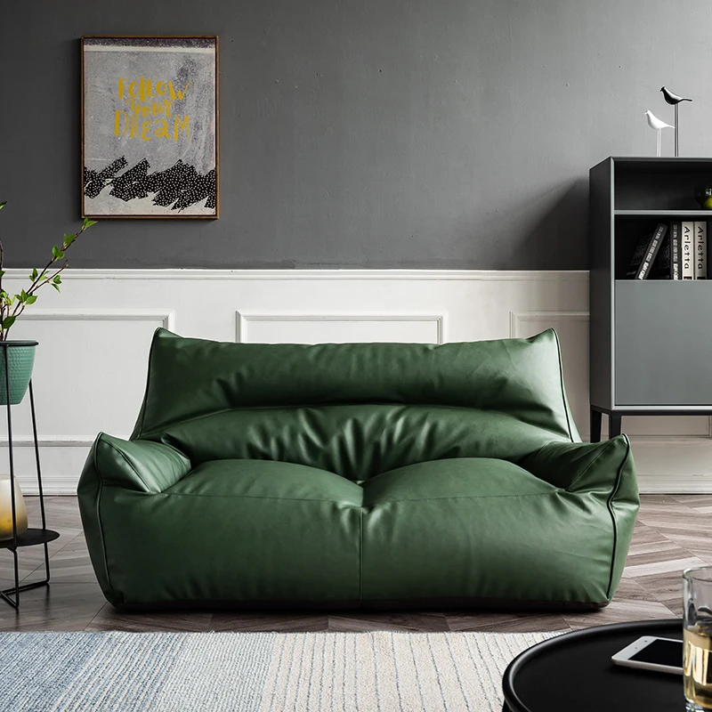 Leather Italian Living Room Sofa Western Comfortable Designer Vintage Living Room Sofa Trendy Rustic Canapé Sofa Furniture