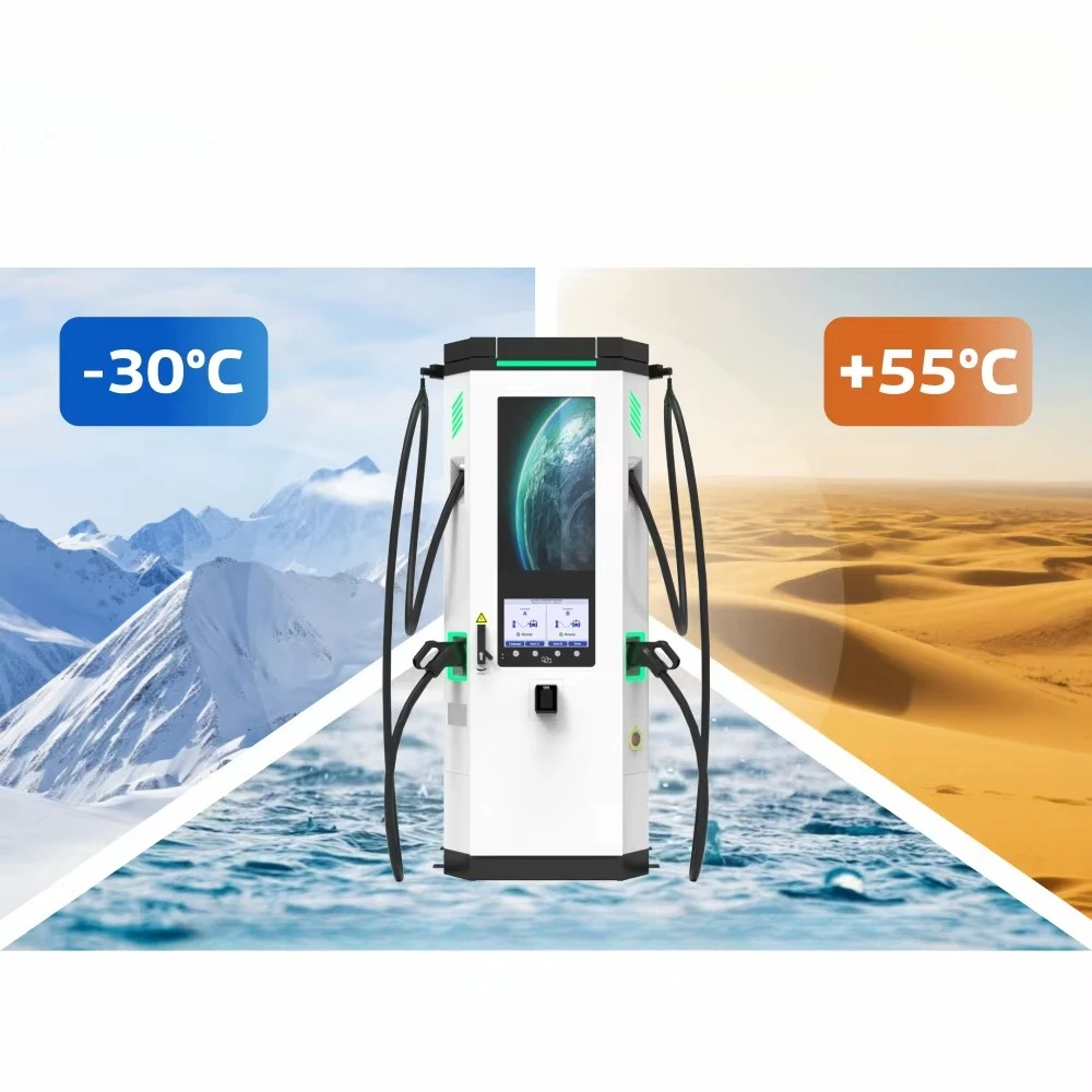 Ampax Pro 480kW DC Electric Car Charging Station System with Large LED Advertising Display Screen New EV Charger