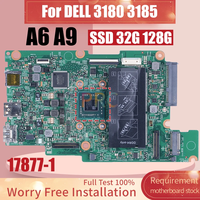 For DELL Inspiron 11 3180 3185 2-in-1 Laptop Motherboard 17877-1