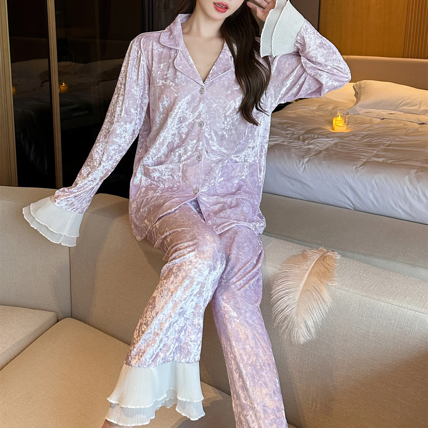 

Винтажные пижамные комплекты для женщин из модала с принтом «Шампань-десерт», с капюшоном, длиной до щиколотки, влагоотводящие, для девичника, летние