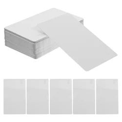 100 Pcs Sublimation Blank Business Cards Metal Name Cards Aluminum Card Blanks Diy Gift Cards Engraving Cards Office Supplies