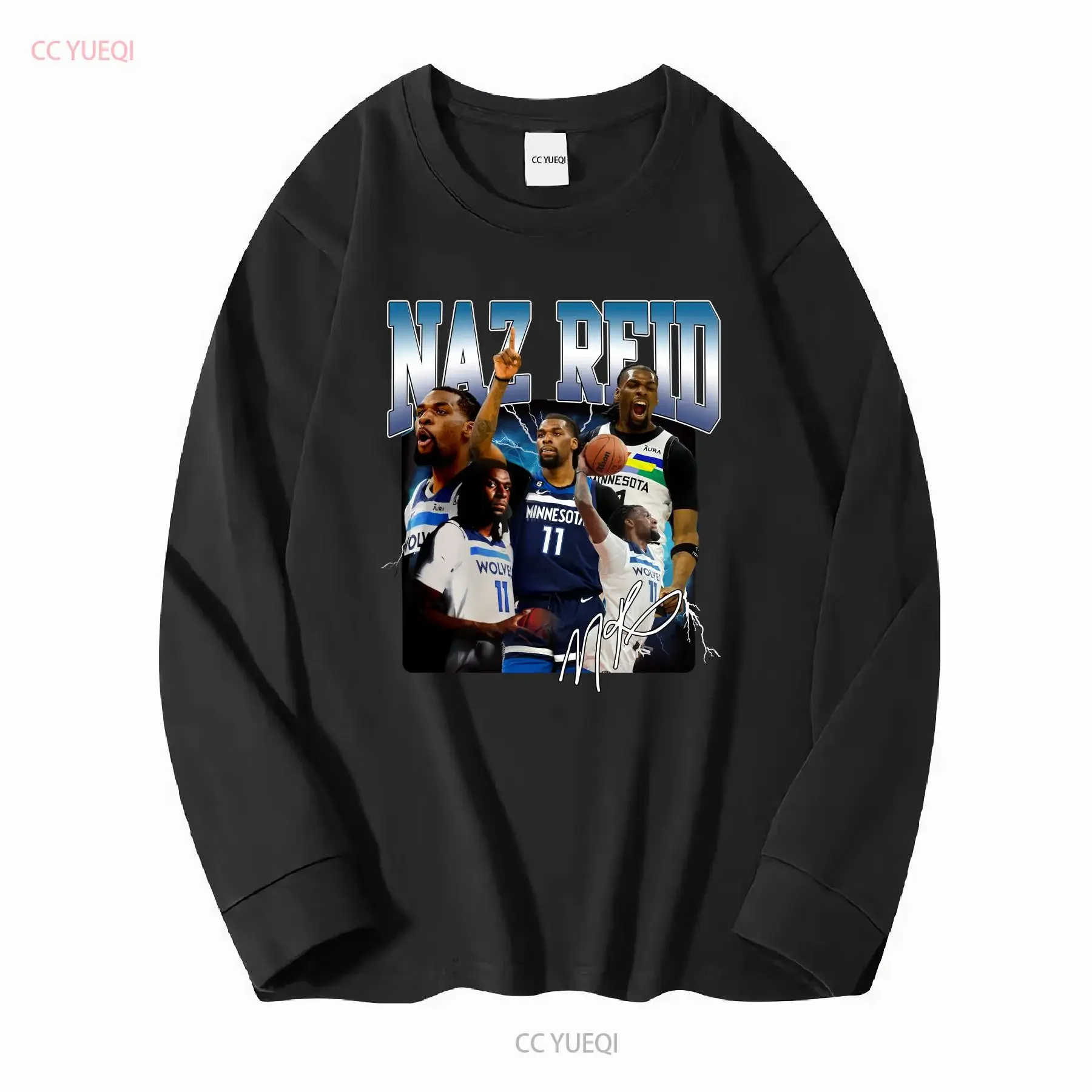 Vintage 90s Style Naz Reid T Shirt Oversized Sport Retro American Basketball Bootleg SweaT long or short sleeves vintage homme