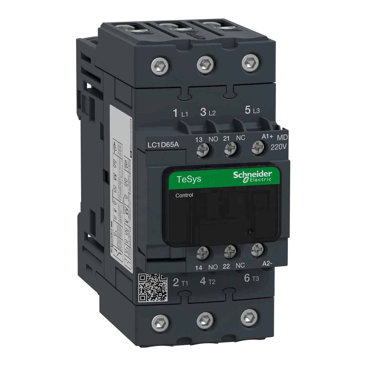 

LC1D65AMD contactor 3P 65A AC-3 up to 440V coil 100-250V AC/DC EverLink