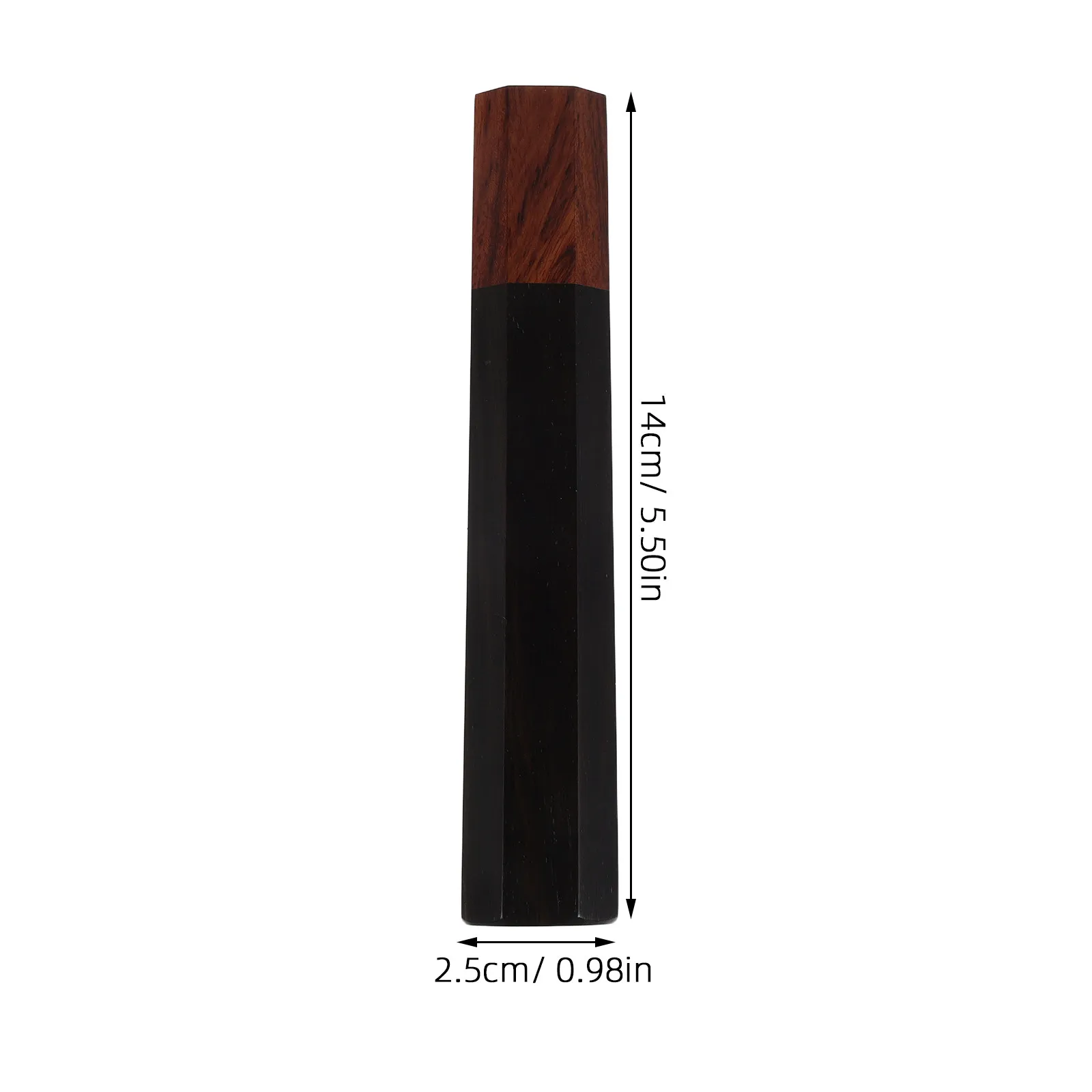 Japanese Kitchen Knife Handle Replacement Octagonal Ebony Wood Handle for Chef Knife Repair Restoration Nonslip Grip