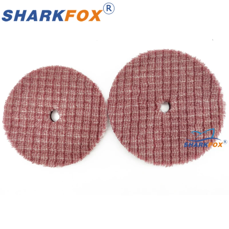 Sharkfox 5/6 Inches Professionally Microfiber Foam Polishing Pad 1Pc Hook and Loop for Car Polisher Cutting Buffing Waxing