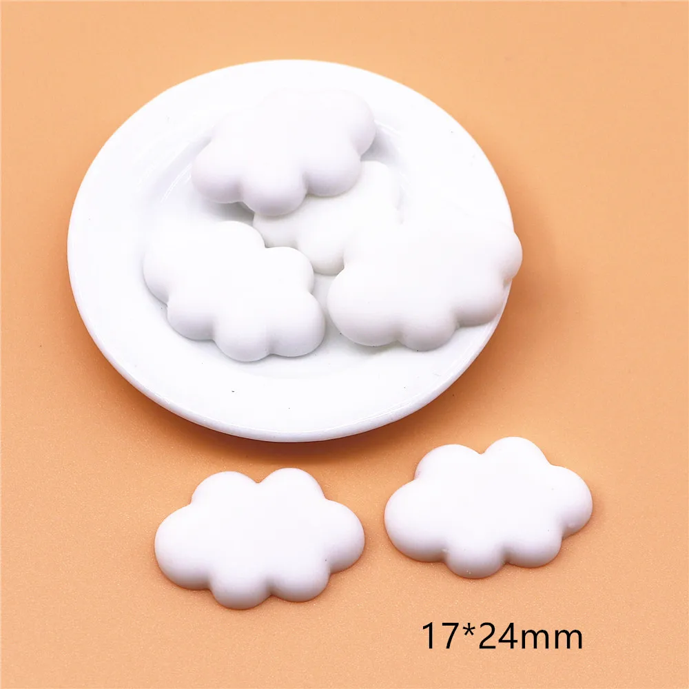 20pcs Cute Resin Colorful Clouds Miniature Flat back Cabochons Art Supply DIY Home Decoration Hair Clip Scrapbook Accessories