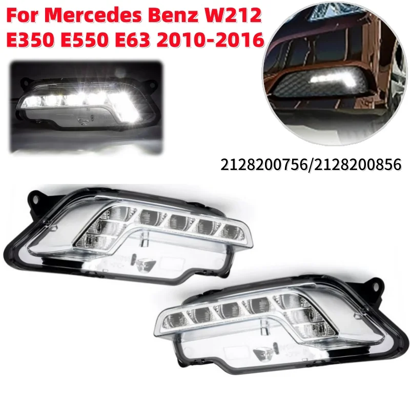 

LED Daytime Running Lights Driving Lamp For Mercedes Benz W212 E350 E550 E63 2010-2016 2128200756/2128200856