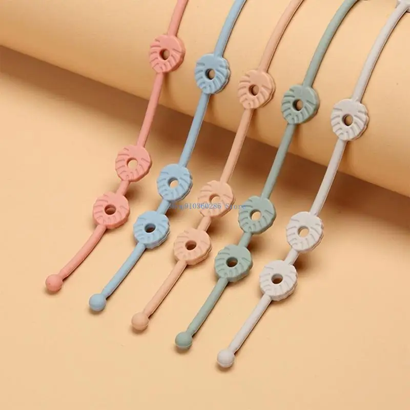 

K9FF Baby Pacifier Clip Chain Silicone Adjustable Dummy Strap Chain Soother Chain Holder Teething Toy Chain Pushchair Accs
