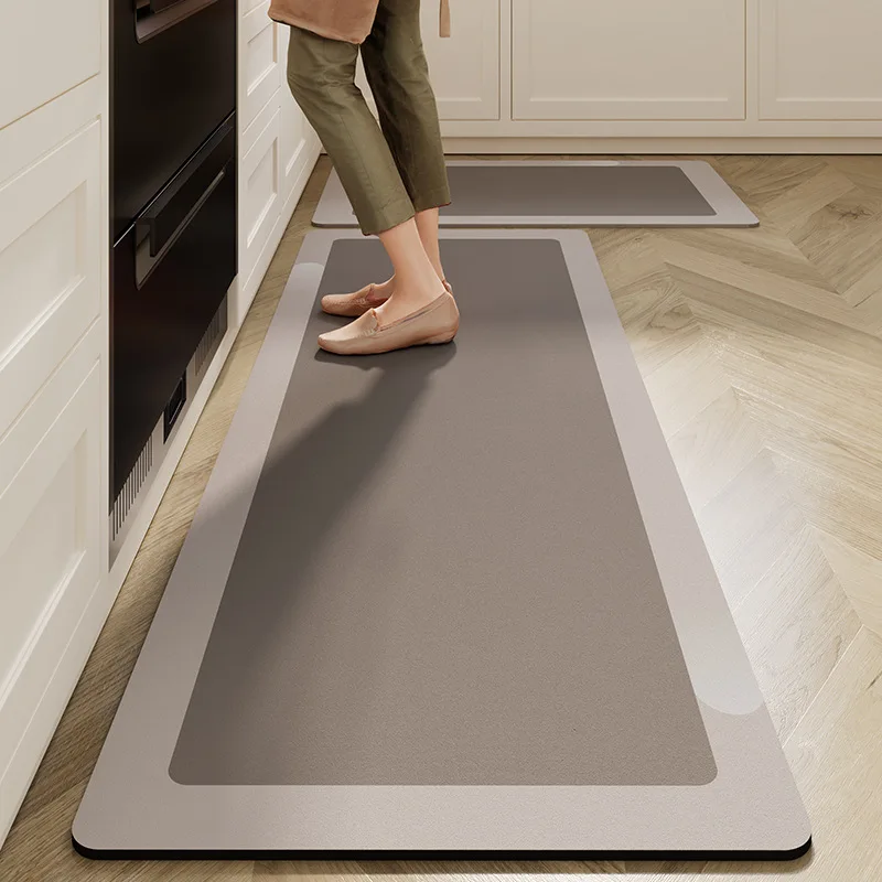 VIKAMA Kitchen diatom mud mat wabi-Sabi water absorbent oil non-slip mat home long easy to care quick dry mat