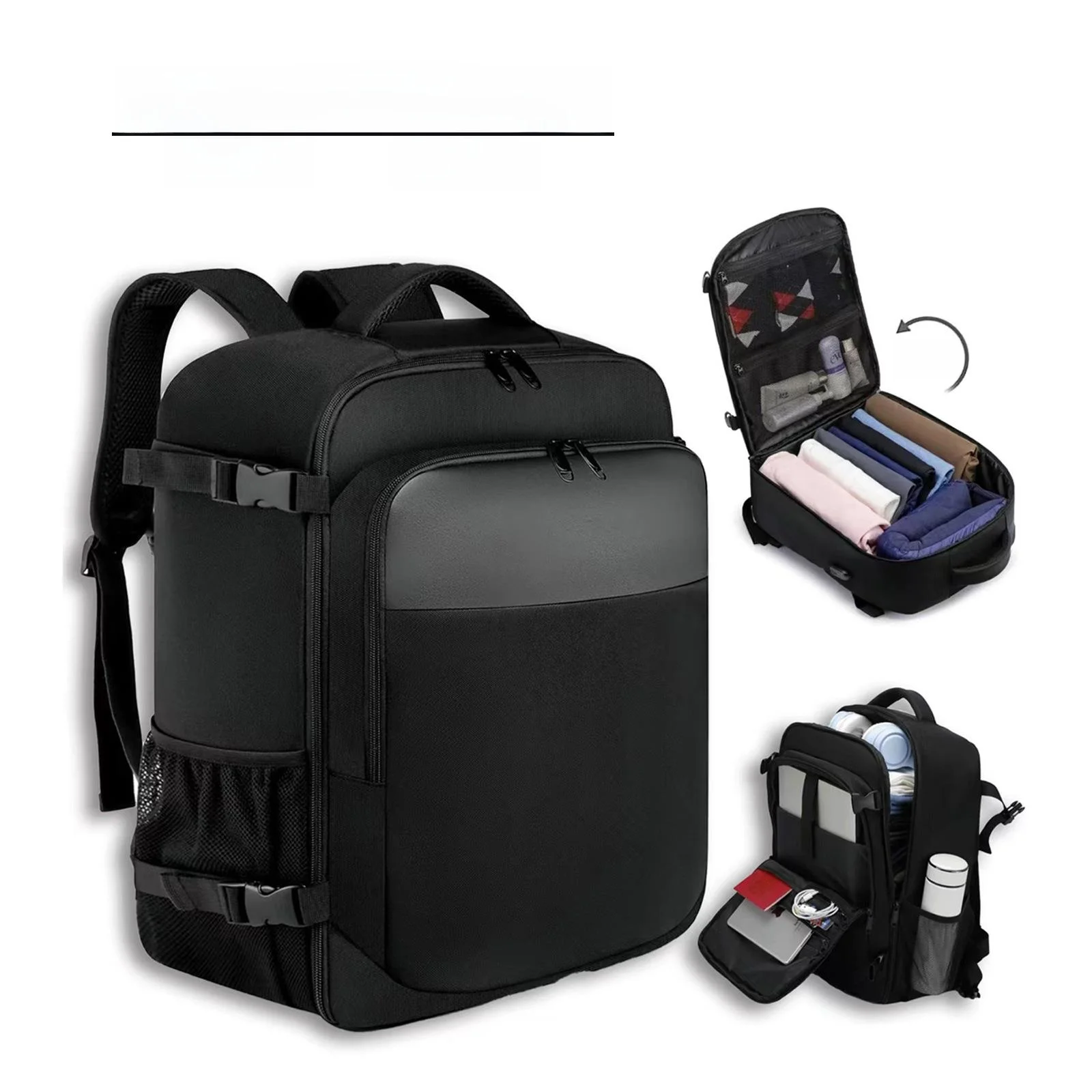

Water-Resistant Travel Business Backpack Multi-Functional Suitcase Bag for Elderly Men Boarding Airport Carry-On Durable