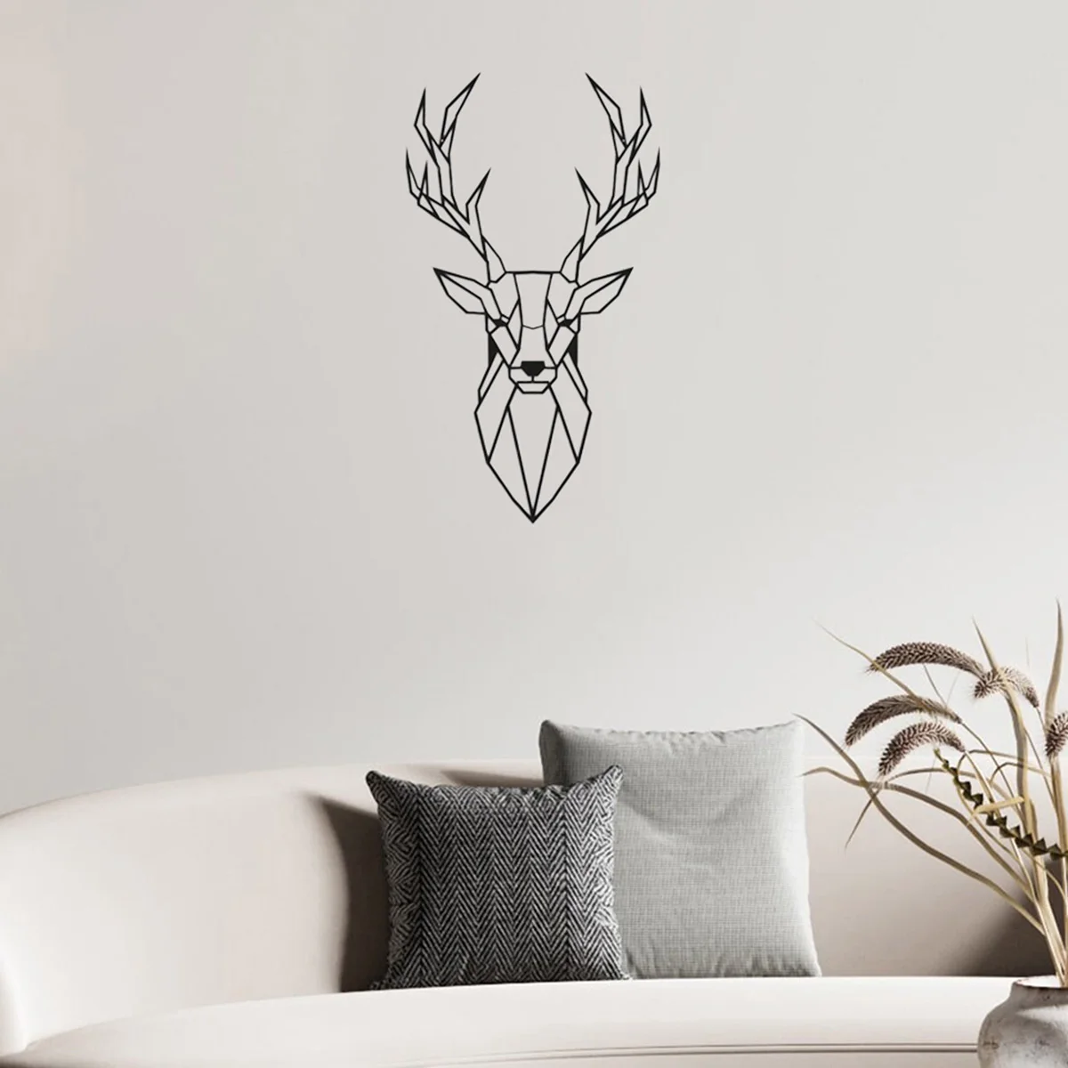 Deer head animal metal wall decorations iron wall sculpture home hanging decorations for living room office