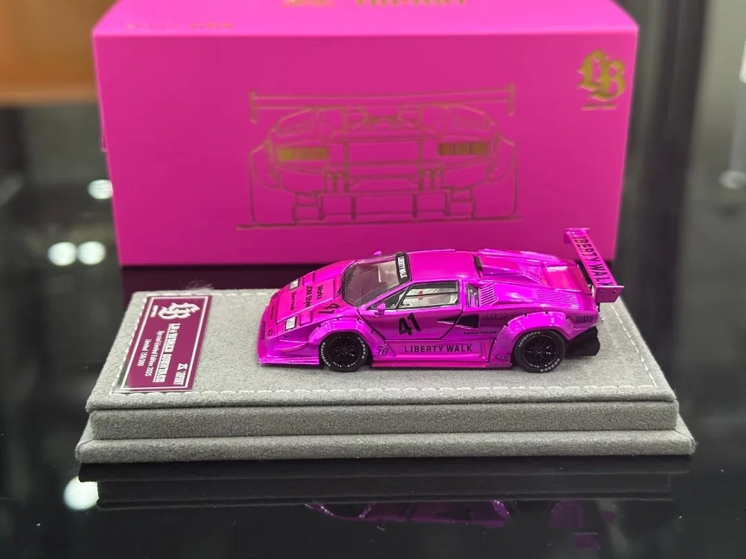 TOPART 1:64 2025APAxpo  PINK LBWK Countach Diecast Model Car Limited edition Collection