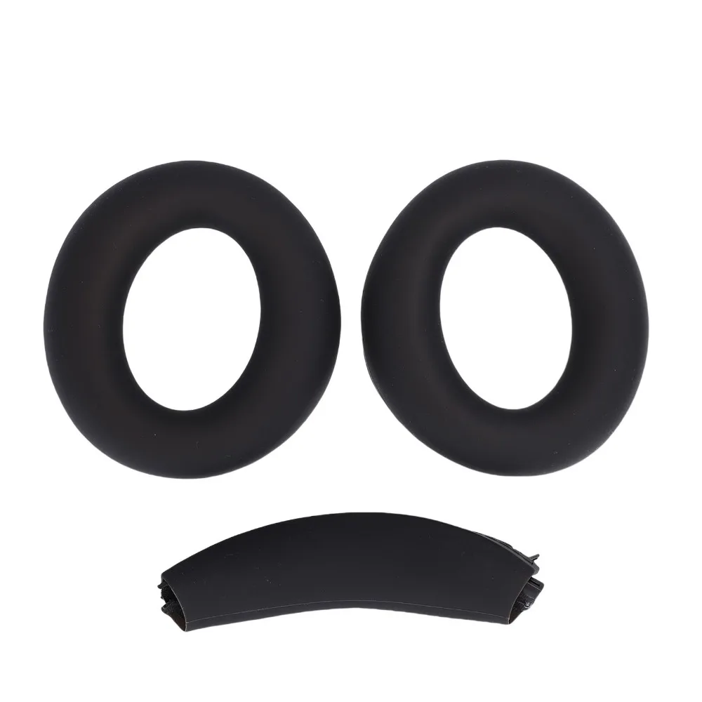 Silicone Ear Pads Cushions + Headband Soft and Comfortable Noise Isolation Ear Cushions for Soundcore By Anker Space Q45 Q30 - view 3