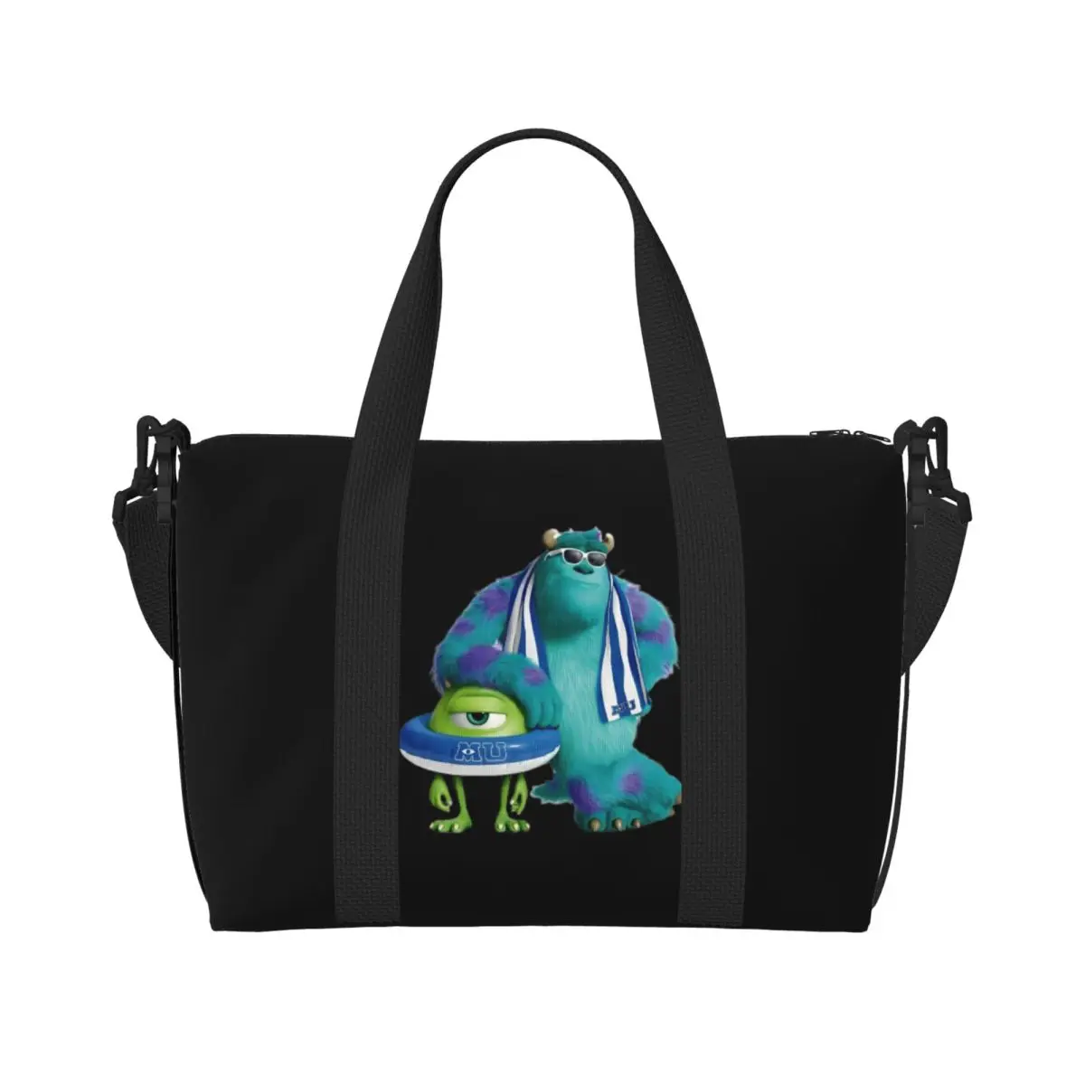 

Custom Monsters University Tote Bag Women Big Capacity Cute Monsters Gym Beach Travel Bags
