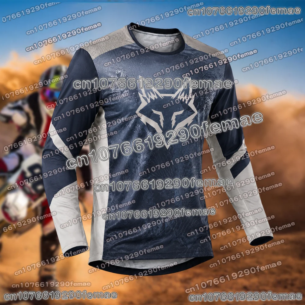 Summer Off-Road Motorcycle Adventure Riding Shirt Long Sleeve Men Breathable Quick Dry Lightweight Outdoor Sports Casual Top view 4