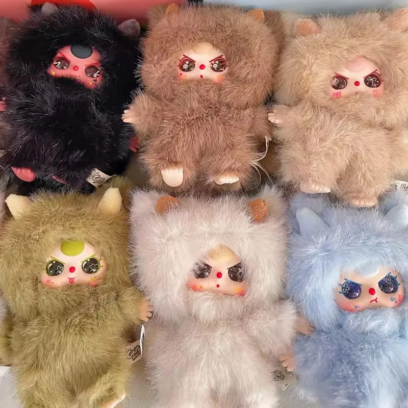 Baby Drei Wa Longlong Serie Blind Box Nette Anime Puppe Drachen Mystery Box Vinyl Schlüsselbund Anhänger Dekor Spielzeug Geschenk