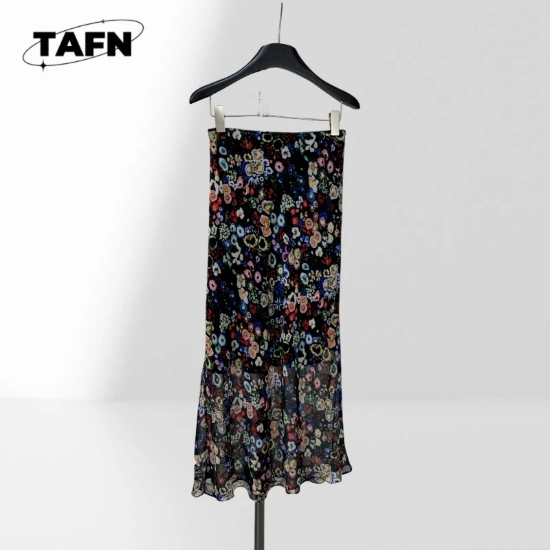 Crepe Silk Ladies Casual Skirt Simple Design High Waist Midi Skirt Elegant Women Skirt Soft Texture Midi Skirt BE0626