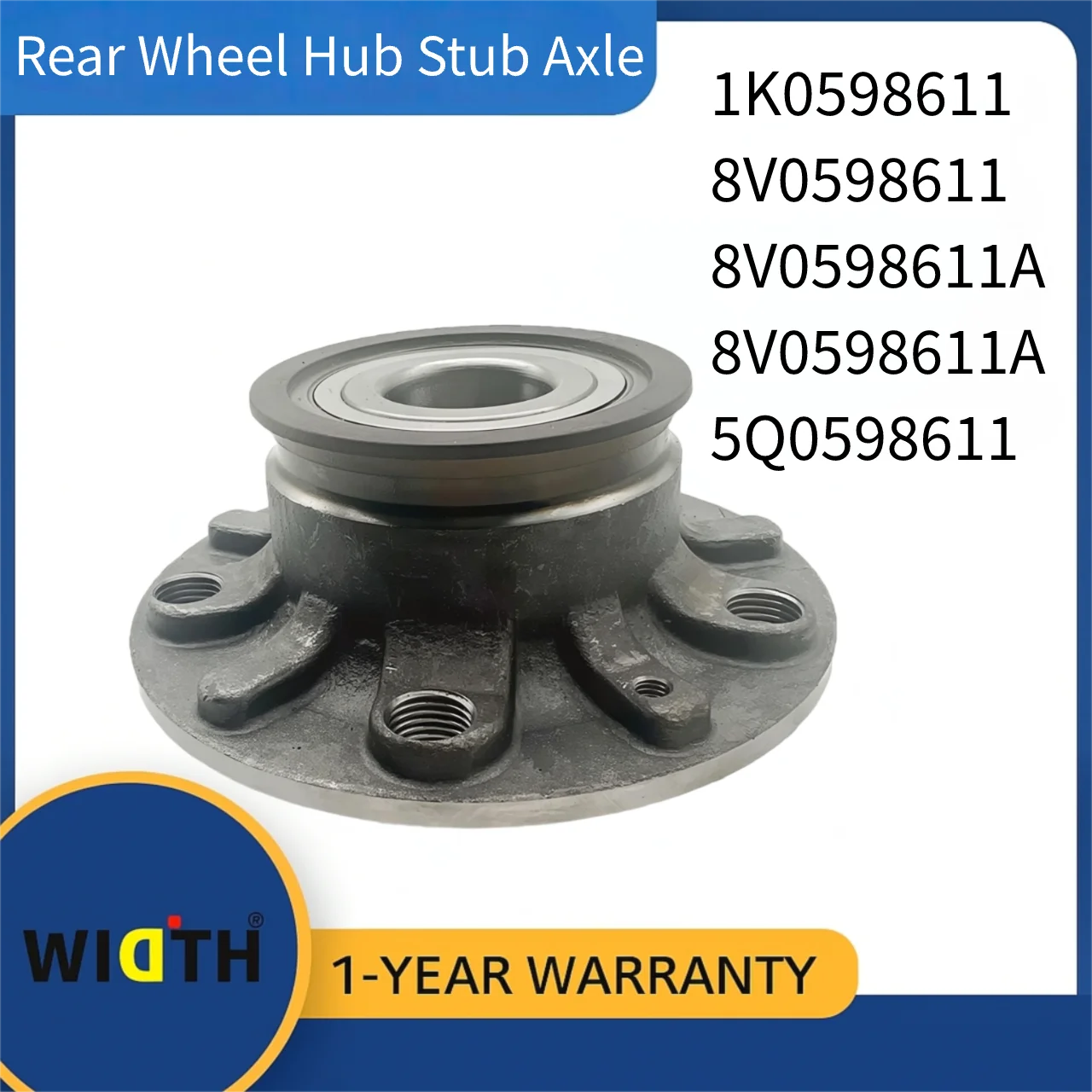 1K0598611 8V0598611 8V0598611A  8V0598611A 5Q0598611 Rear Wheel Hub Stub Axle for VW Golf Beetle 2004-2019 Audi A3 2003-2017