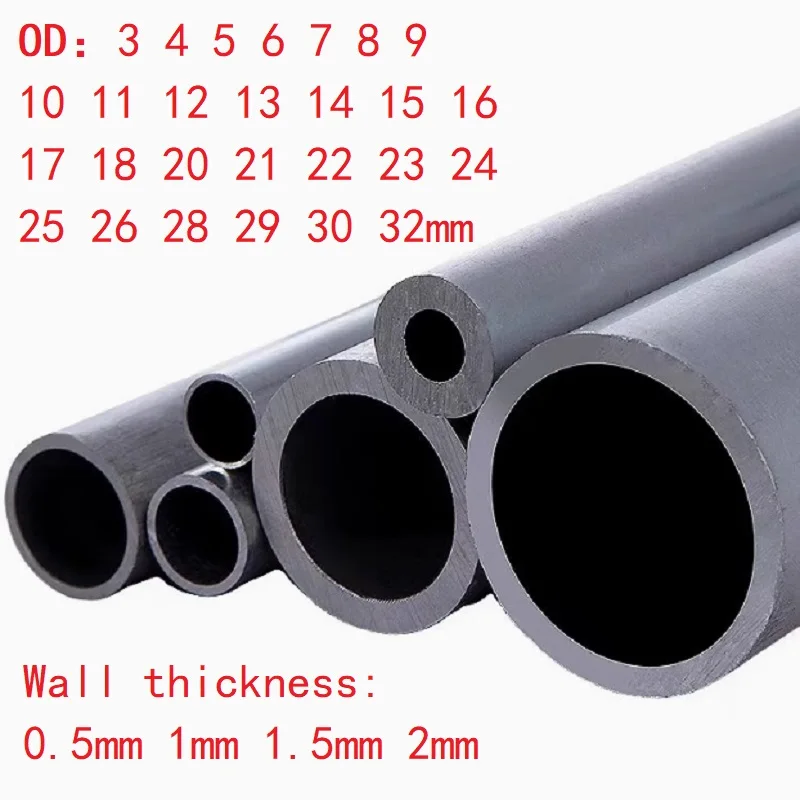Aluminium Tube Wall Thickness 0.5mm  1mm 1.5mm 2mm Outer Diameter 3 ~ 32mm Round 6061 Aluminum Alloy Metal Pipe