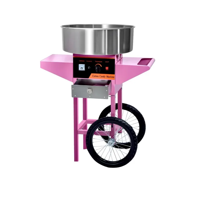 

Electric Cotton Candy Making Machine Trolley Fancy Cotton Candy Maker Commercial Cotton Candy Machine With Cart