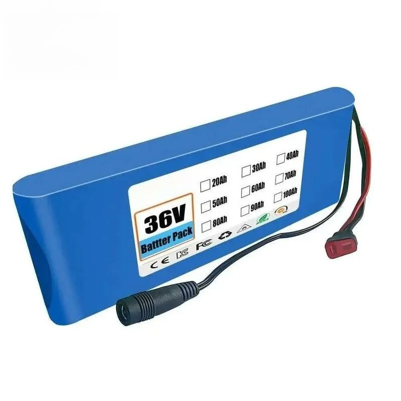 حزمة بطارية ليثيوم 36 فولت 20 أمبير 10S1P 18650 للدراجة الإلكترونية/سكوتر كهربائي قابل لإعادة الشحن طاقة ليثيوم أيون مع حماية من الشحن الزائد BMS