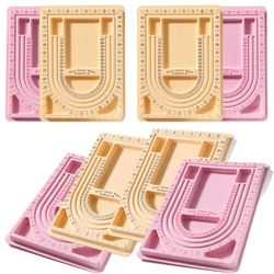 1pcs Colorful Flockeda Bead Board Tray For DIY Necklace Bracelet Beading Measuring Tools Crafts Jewelry Making Accessories