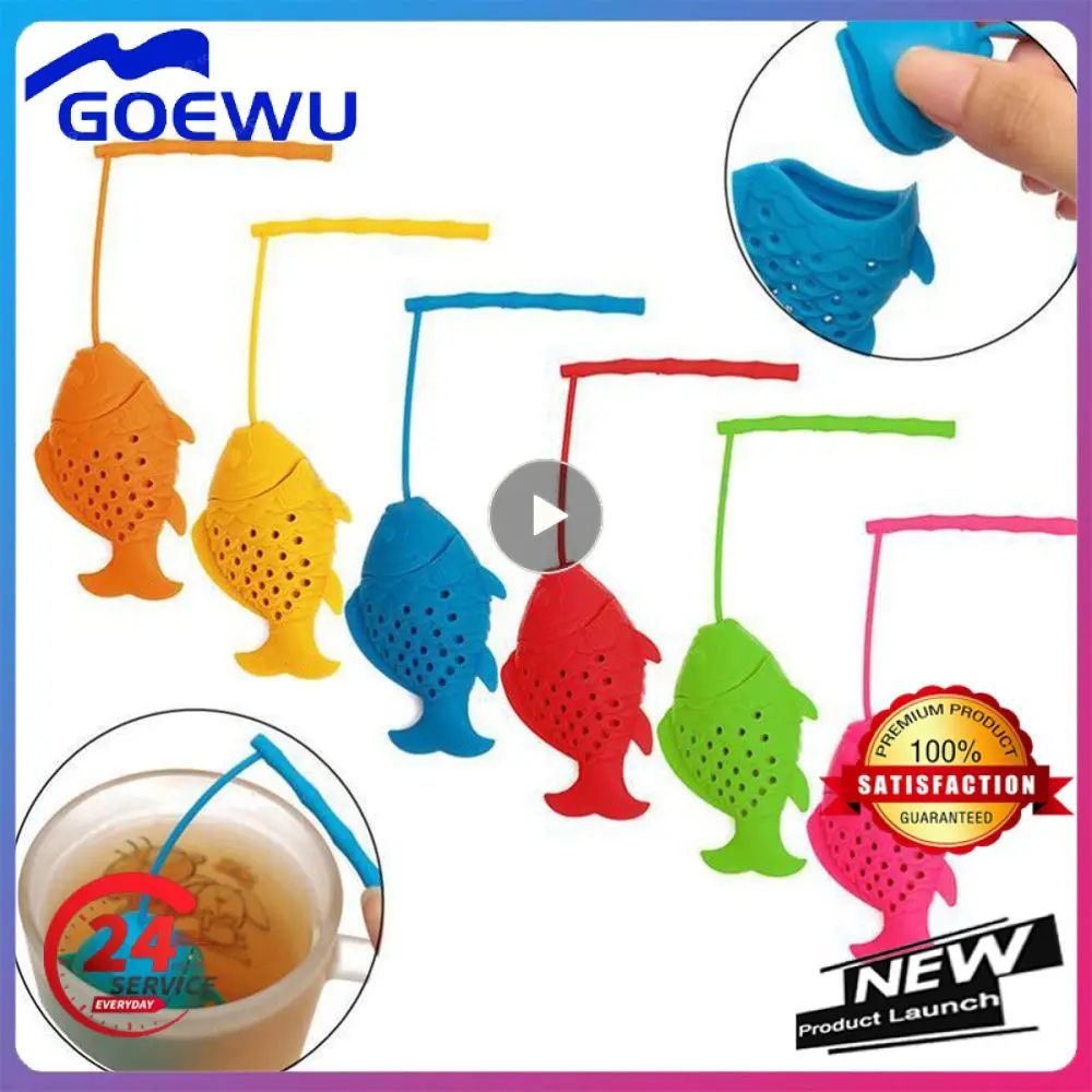 Creative Silicone Tea Strainers Fish Shape Tea Infuser Strainer Leaf Filter Diffuser Teaware Teapot Accessory Kitchen Gadget