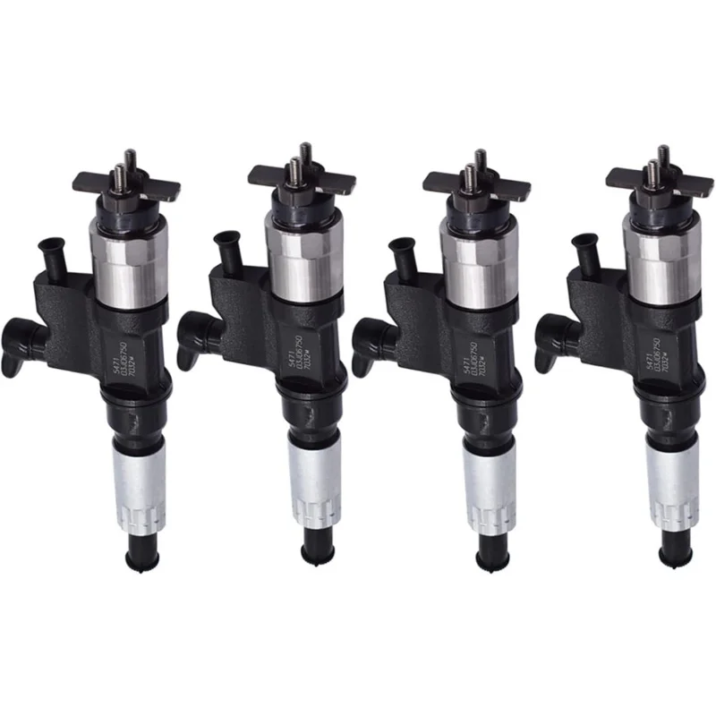 GENRICS 4 X Fuel Injectors Replacement for Isuzu NPR NPR-HD 5.2L 2001 2002 2003 2004 2005 2006 2007 4HK1 Engine Diesel Replace 0