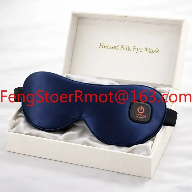 Cordless silk heating eye mask for hot compress on the eyes, suitable for dry eye syndrome MGD