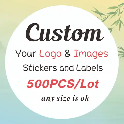 500PCS 사용자 정의 스티커 및 사용자 정의 로고 결혼식 세례 스티커 디자인 나만의 로고 스티커 스티커를 개인화