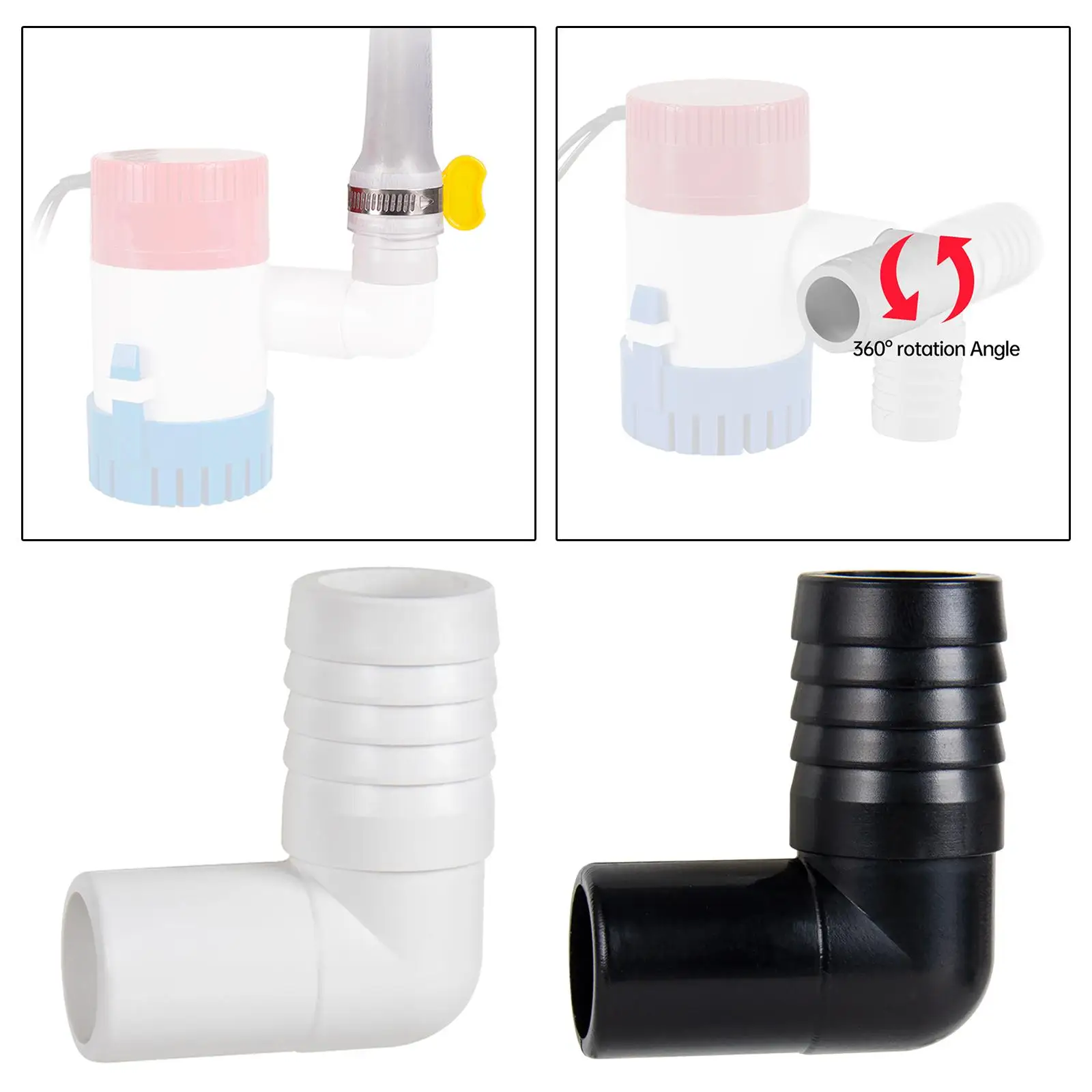 

90° Drain Connector Cabin Bottom Pump for G1100 Boat Bilge Water Pump