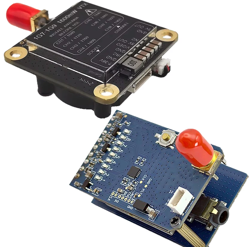 

1.7G 1.6W FPV VTX 1.7G 1.9G VRX 8CH FPV Image Transmission Drone Video Transmitter 1.7Ghz Analog Vtx Long-Distance Drone Parts