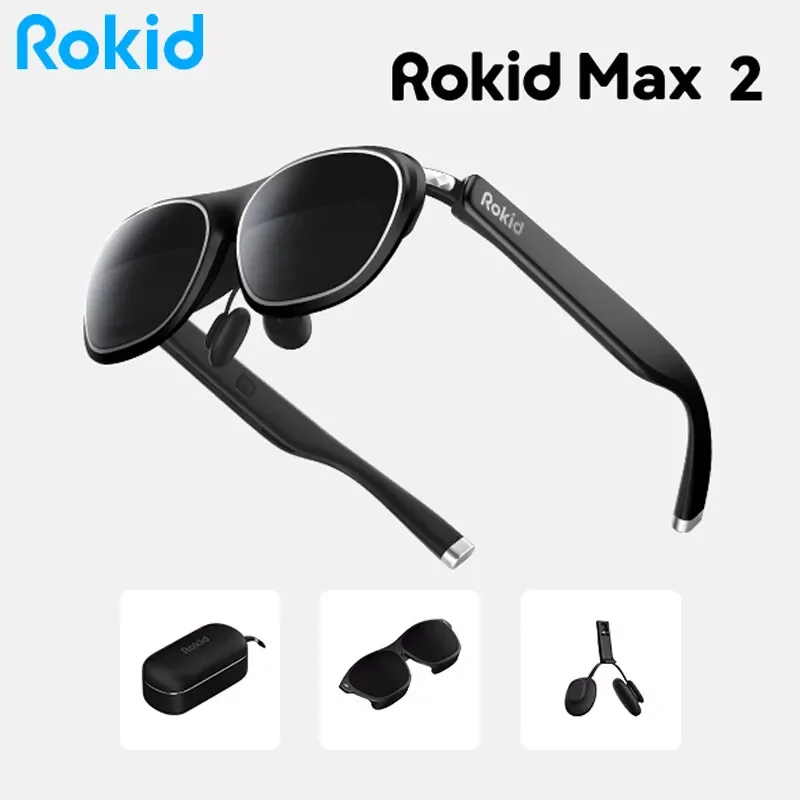 pre-order Rokid Max2 ARLite 3D Smart AR Glasses 300inch Giant Spatial Screen 1920X1200 50°FoV Home Game Viewing Realtime Trans