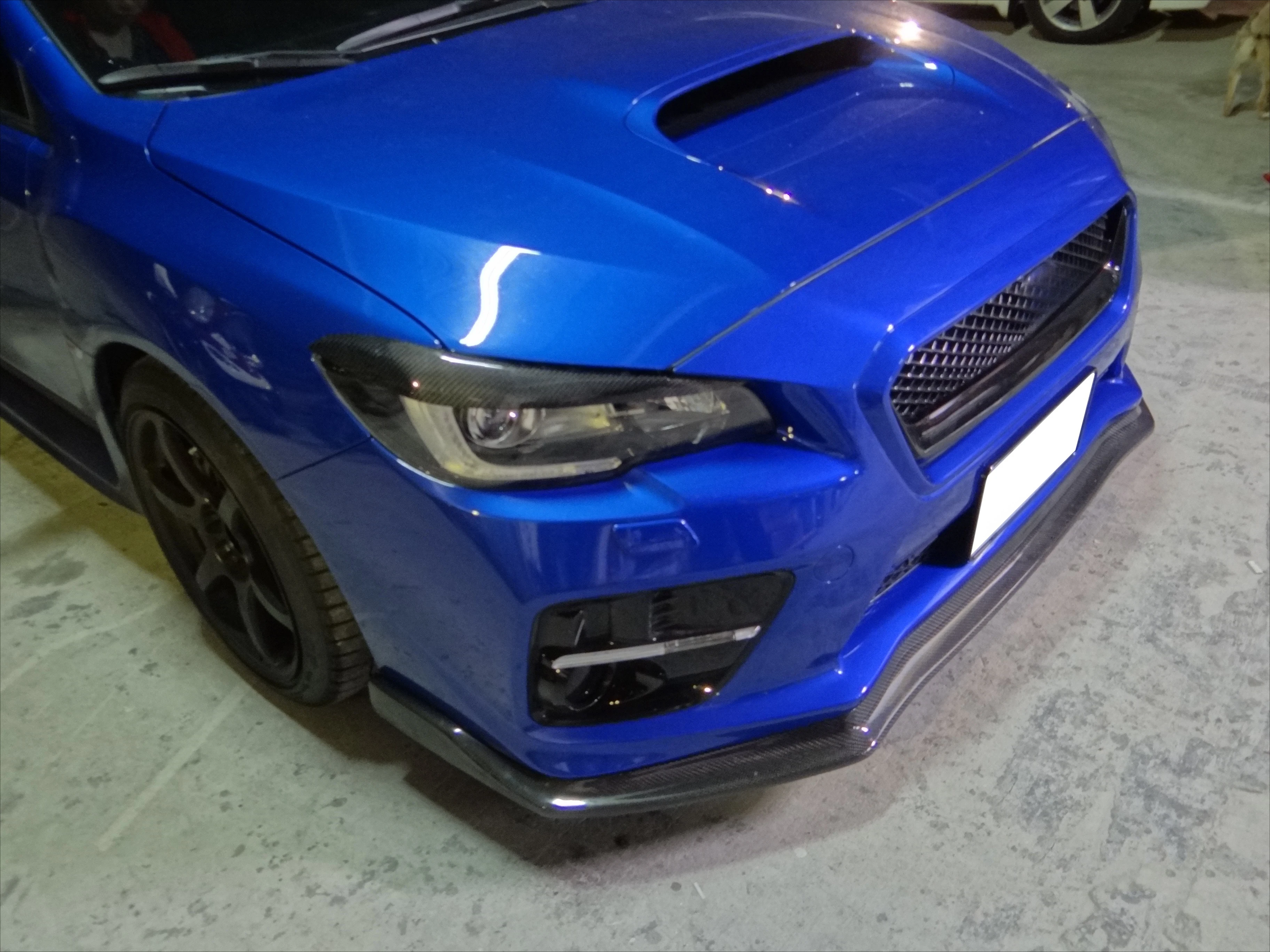Lip Bumper Depan Serat Karbon Gaya CS Baru untuk Retrofit/Upgrade WRX/STI 2015-2017