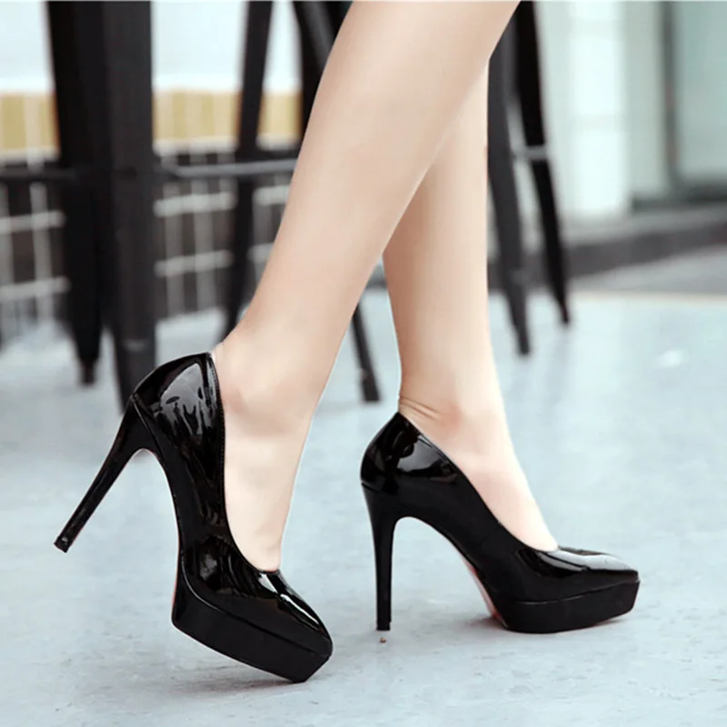

Весна и осень 2024, новые женские туфли из лакированной кожи на высоком тонком каблуке с острым носком, европейские и американские модные туфли