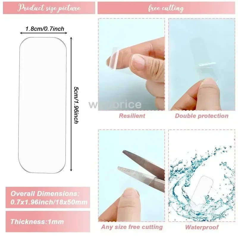 Nastro adesivo biadesivo trasparente extra potente per adesivi murali impermeabili per bagno Nano nastro da cucina