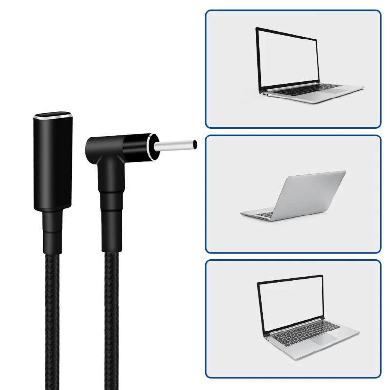 100W USB C ถึง 3.5x1.35 มม.ปลั๊กแปลง USB C PD ชาร์จสายเคเบิลสำหรับแล็ปท็อปโน้ตบุ๊ค Power Converters
