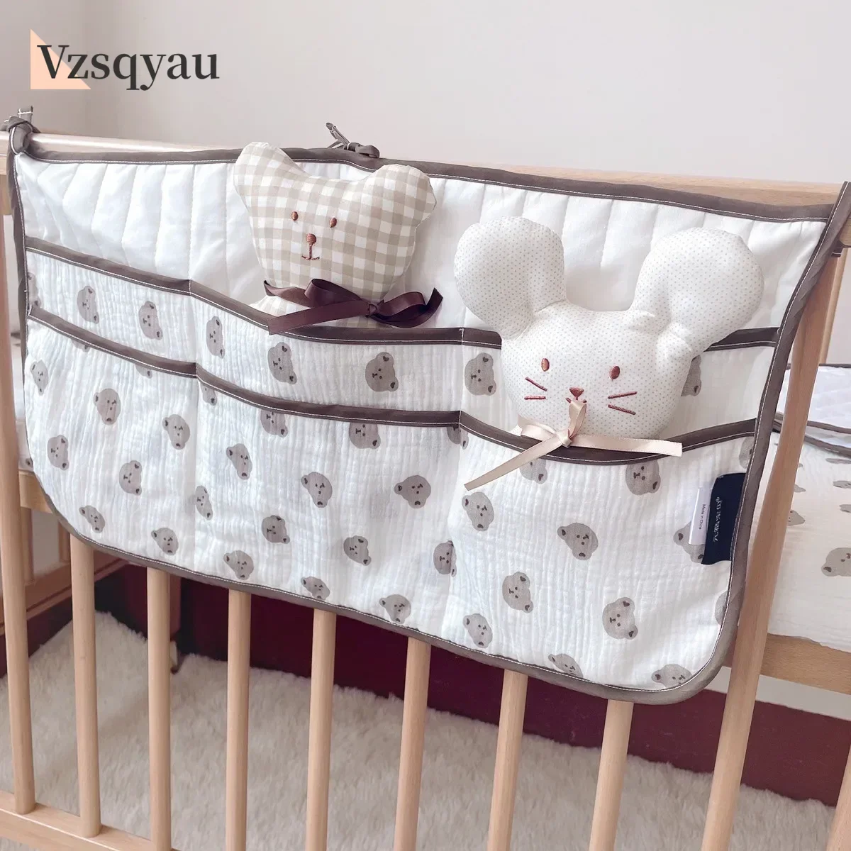 

Ins корейская детская прикроватная сумка для хранения детской кроватки-органайзер подвесная сумка для ребенка многофункциональная кровать для новорожденных подгузник игрушечная ткань