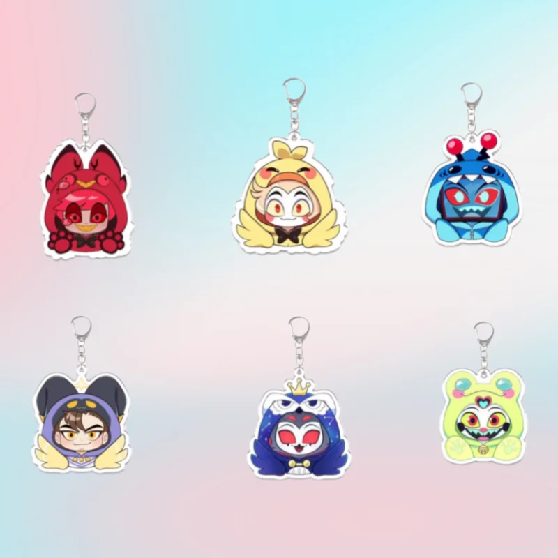 

5Cm Acrylic Keychain Bag Pendant for Helluva BossAnime Cartoons Backpack Accessories Decoration Pendant Cute Anime Fan Gift