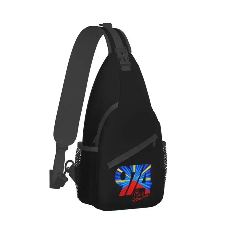 Personalized 974 Reunion Island Sling Bag Men Cool Shoulder Chest Crossbody Backpack Traveling Daypack