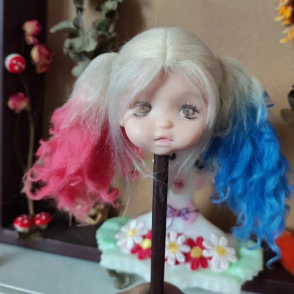 

Doll Wig Hair Colorful Wig Princess Doll OB11 Fake Hair Wig Suitable for head circumference 13-14cm