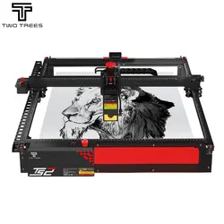 TWOTREES-grabador láser TS2 130W CNC, máquina de corte y grabado, asistencia aérea integrada, Control por aplicación, compatible con impresión sin conexión, 410x410mm