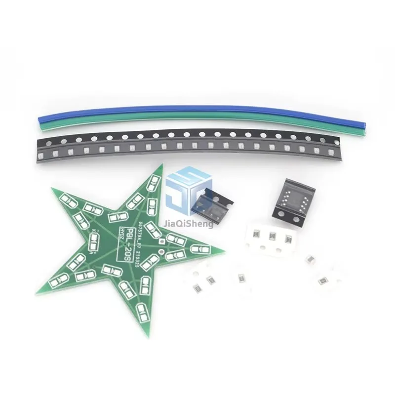 Students training DIY Kit Five-Pointed Star Breathing Light Gradient LED Light for Christmas Soldering Training Red Green Blue