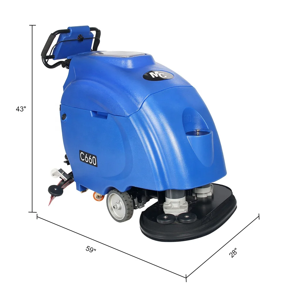 Depurador de suelo automático con batería, máquina de limpieza de suelo con tanques de 75L/85L, C660