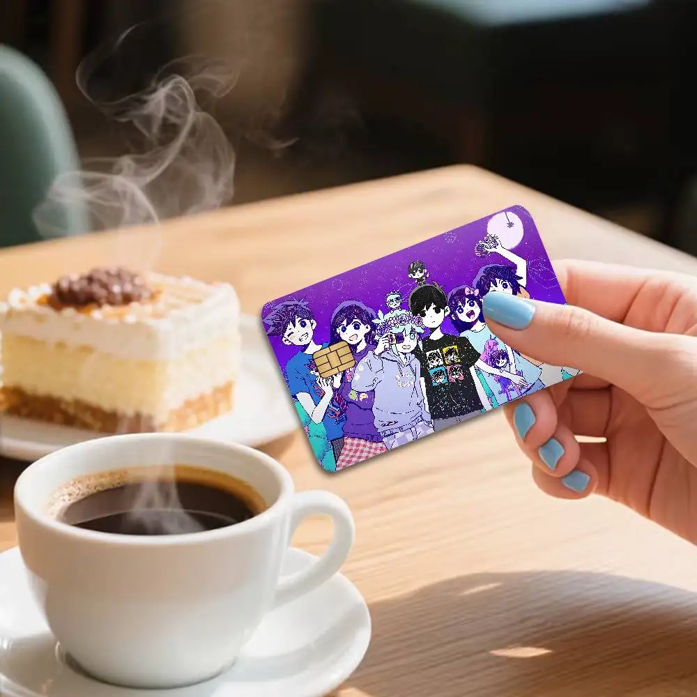 Anime Omori 2024 Anime Cartoon Skin Stickers Film Tape Case for Big Credit Debit Card Front Side