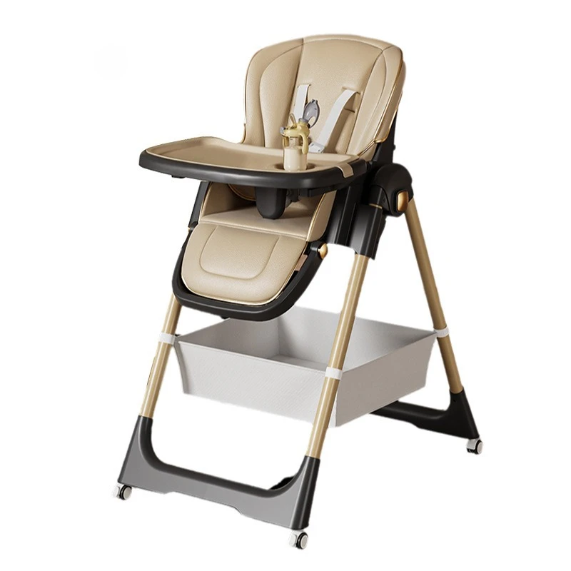 Foldable Baby High Chair 2-in-1 Rocker Portable Multi-Position Adjustable Extra Wide Convertible Growing Chair