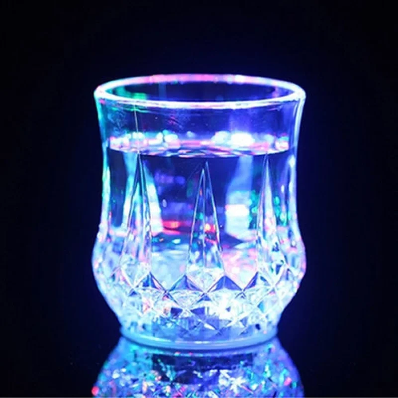 Luminous water cup colorful creative magic flash cup pours water in contact