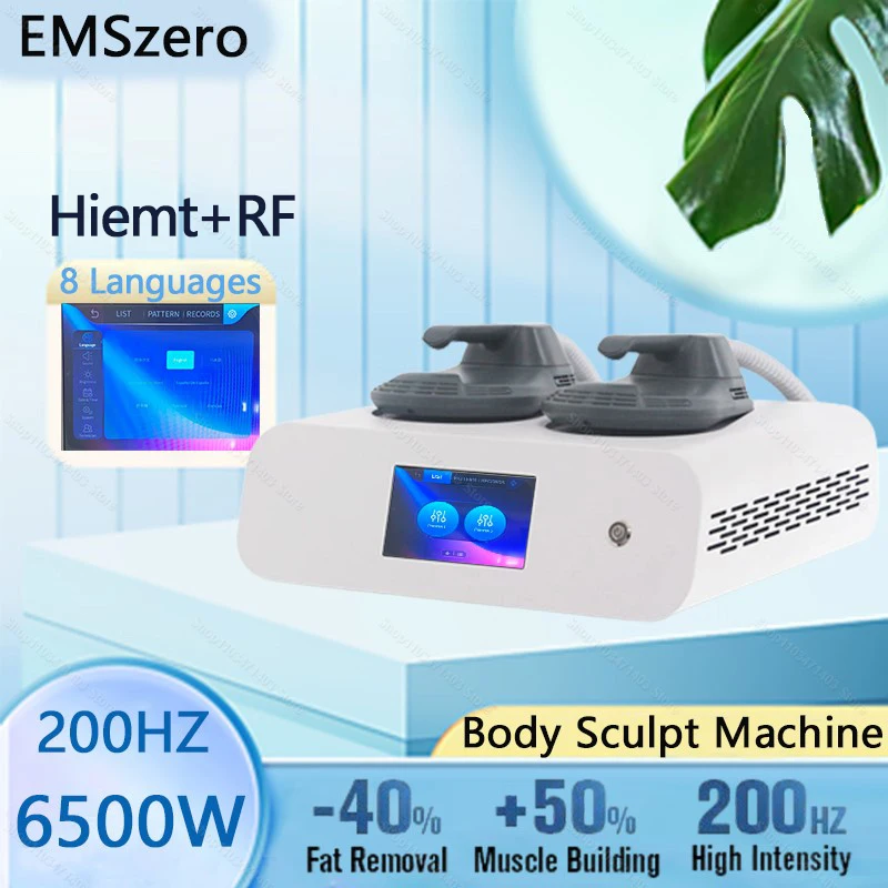 EMSzero Neo машины 200 Гц 6500 Вт 2024 RF Ems Электромагнитная Стимуляция тела мышц сжигание жира удаление жира