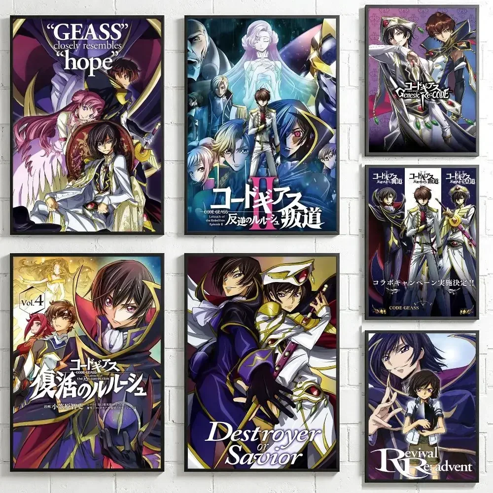 Anime Code Geass III: Glorification HD Poster Retro Industrial Style For Living Room Bar Corridor And Gift Giving