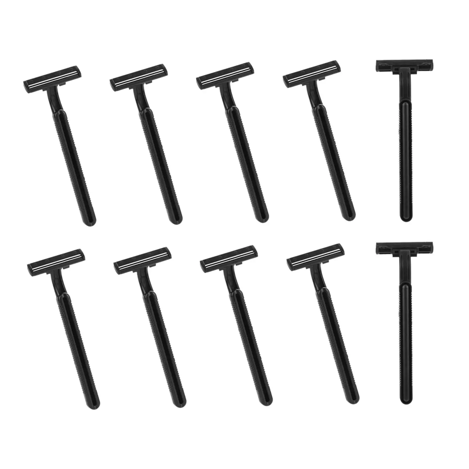 10Pcs Disposable Shaver Long Non Slip Handle Beard Shaver Shaving for Barber